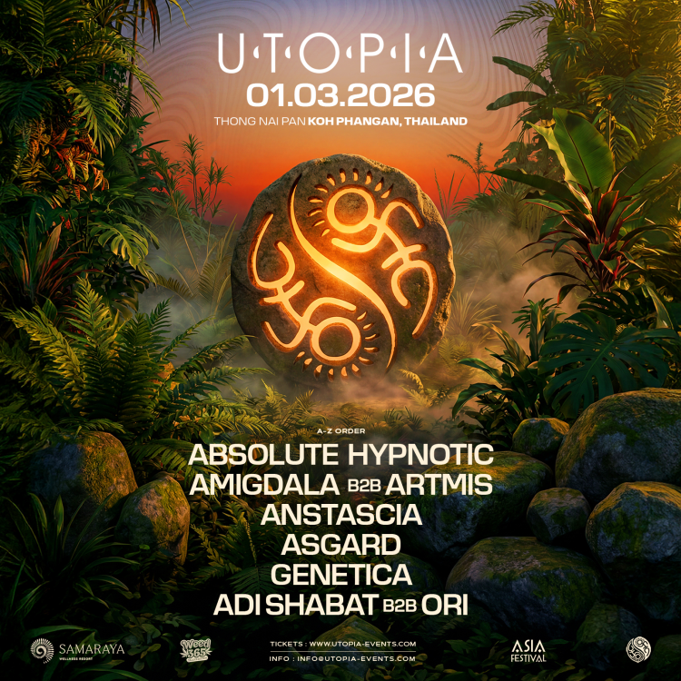 UTOPIA EVENTS - 01.03.2026 - KOH PHANGAN - מסיבה בתאילנד